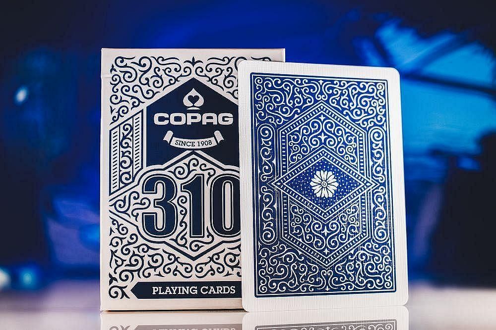 Blue Copag playing cards for poker playing and poker games