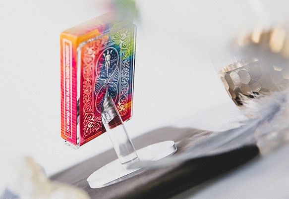 Crystal Card Support playing card deck stand
