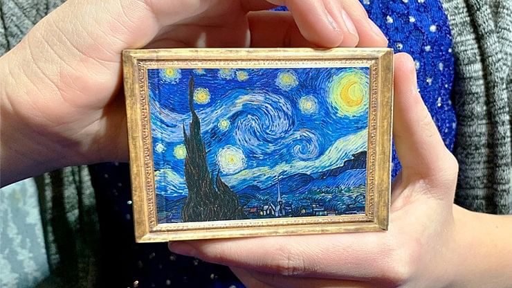 Gilded Vincent van Gogh The Starry Night Playing Cards
