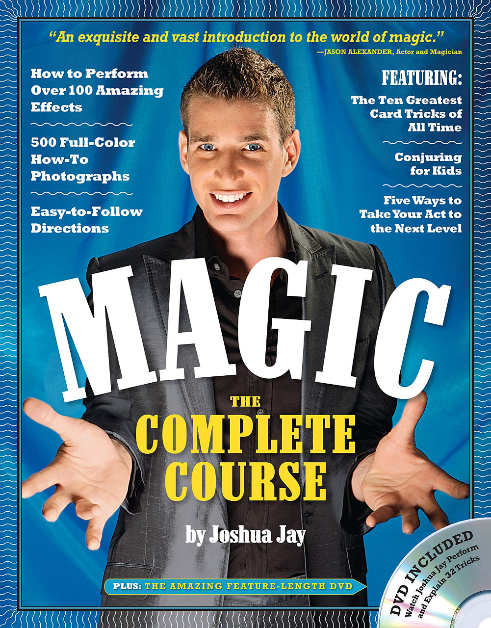 Magician joshua jay performs a magic trick on the cover of his magic book for beginners