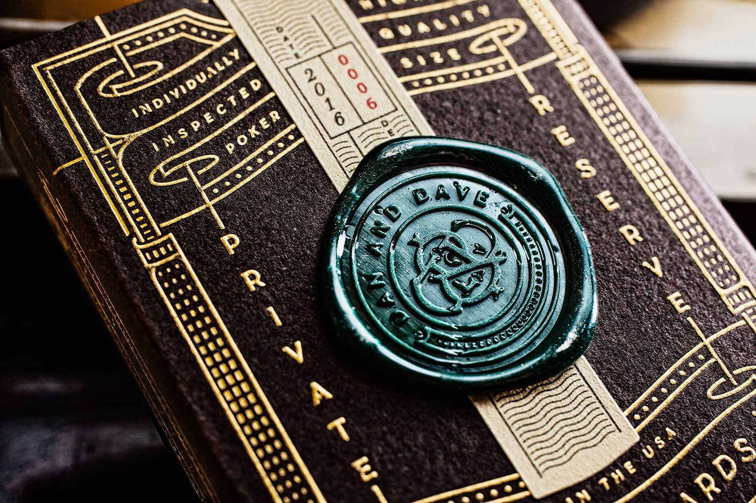 Gold Private Reserve Playing Cards