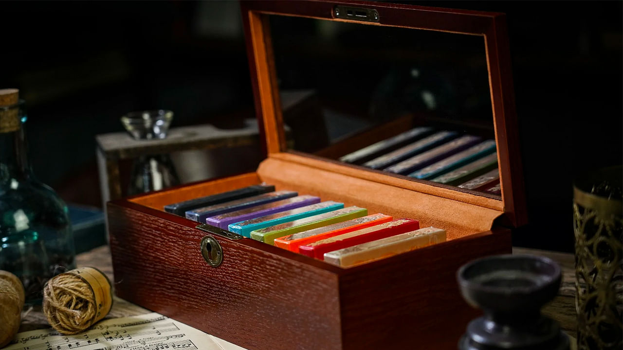 TCC premium wooden storage box for playing cards