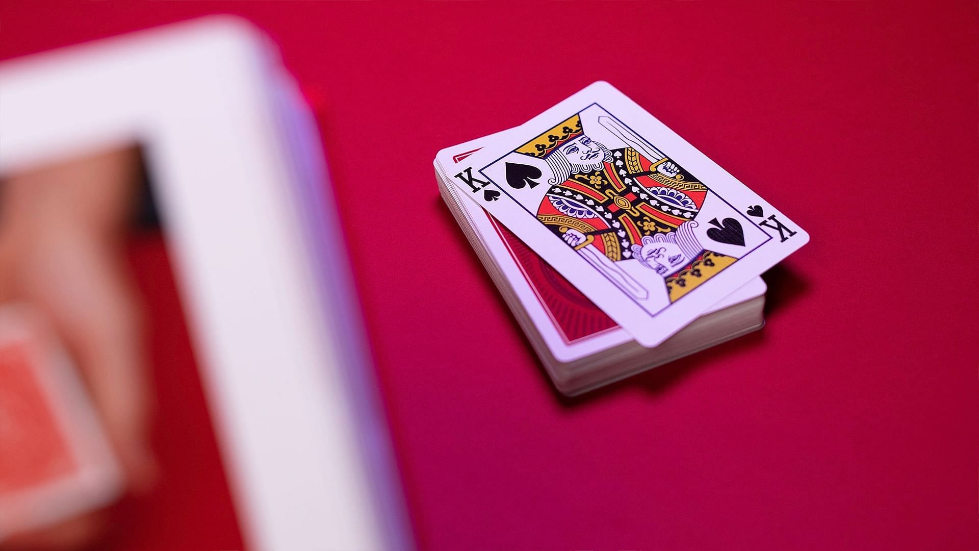 Red boy who cried magic playing cards for card tricks