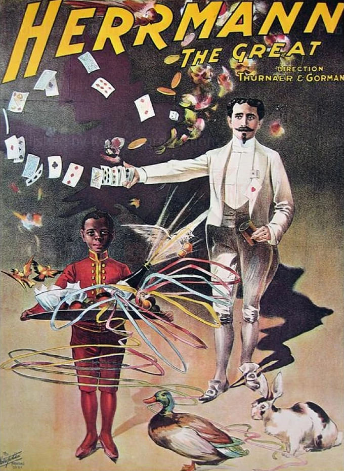 Vintage Alexander Herrmann The Great Magic Poster